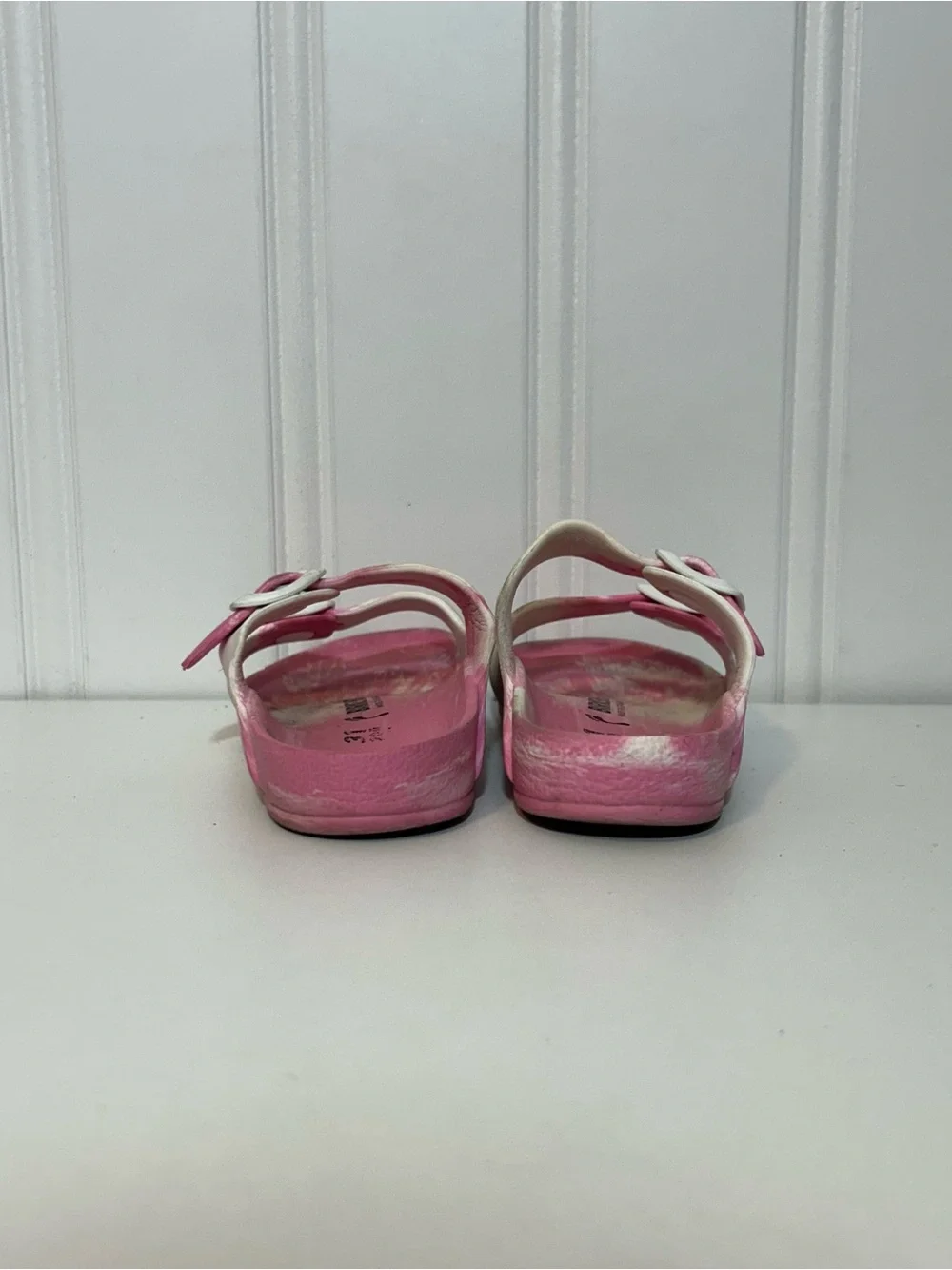 Birkenstock Arizona Eva pink white marble sandals